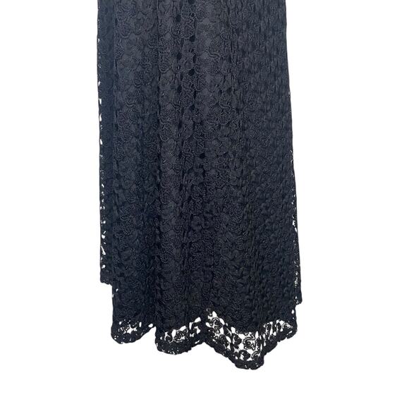 Vintage 90s y2k Halter Lacy Super Flowy Gothic Boho Whimsygoth Mini Dress - Picture 11 of 13